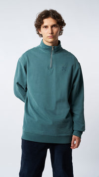 SUDADERA HALF ZIP REEF AMAZON GREEN