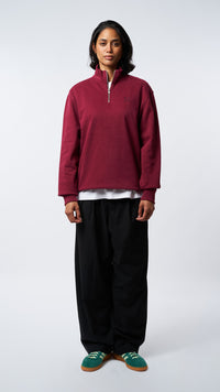 SUDADERA HALF ZIP REEF BURGUNDY