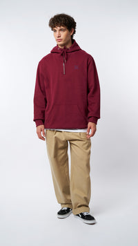 BURGUNDY REEF HALF ZIP HOODIE