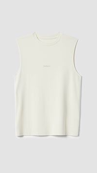 DUSTY CREAM ACTIVE SLEEVELESS TEE