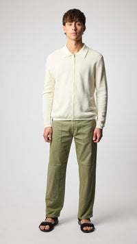 IGUANA GREEN PATCHED STRAIGHT PANT