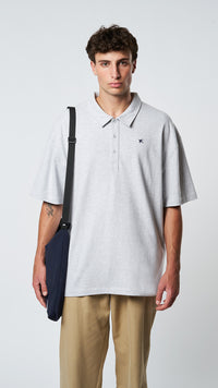 POLO PATCH LIGHT GREY MELANGE