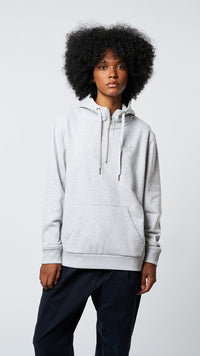 LIGHT GREY MELANGE REEF HALF ZIP HOODIE