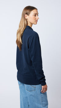 NAVY BLISS LS POLO