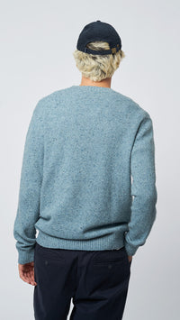 SKY BLUE PATH KNITTED SWEATER