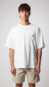 WHITE HEART POCKET TEE