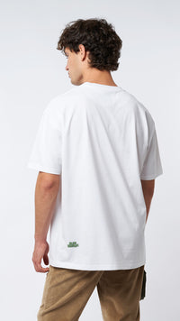 WHITE DOWNHILL TEE