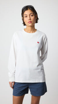 WHITE HEART LS TEE