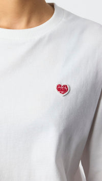 CAMISETA MANGA LARGA HEART BLANCA