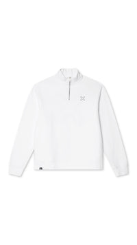 WHITE REEF HALF ZIP CREW